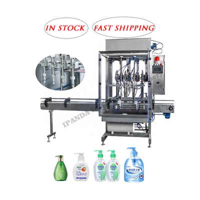 In Stock Automatic Pneumatic 4 Heads Hand Sanitizer Gel Alcohol Disinfectant Bottle Filling Sealing Machine