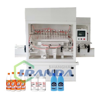 Automatic PLC Controlled Anti-Corrosive Disinfectant Bleaching Toilet Cleaner Corrosive Acid Water Liquid Filling Machine Line